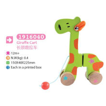 Wooden Giraffe Pull and Push Toy Wooden Pull Toy for Kids